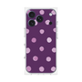 プレミアムスクエアケース［ 水彩ドット・レトロカラー - Purple ］