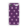 プレミアムスクエアケース［ 水彩ドット・レトロカラー - Purple ］
