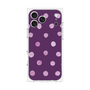 プレミアムスクエアケース［ 水彩ドット・レトロカラー - Purple ］