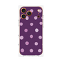 プレミアムスクエアケース［ 水彩ドット・レトロカラー - Purple ］