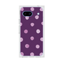 プレミアムスクエアケース［ 水彩ドット・レトロカラー - Purple ］
