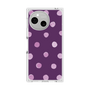 プレミアムスクエアケース［ 水彩ドット・レトロカラー - Purple ］
