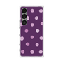 プレミアムスクエアケース［ 水彩ドット・レトロカラー - Purple ］