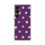 プレミアムスクエアケース［ 水彩ドット・レトロカラー - Purple ］