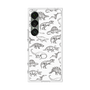 プレミアムスクエアケース［ Dinosaurs No.2 - White ］