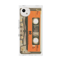 プレミアムスクエアケース［ RETORO CASSETTE TAPE - Skeleton Orange ］