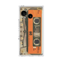 プレミアムスクエアケース［ RETORO CASSETTE TAPE - Skeleton Orange ］