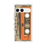 プレミアムスクエアケース［ RETORO CASSETTE TAPE - Skeleton Orange ］
