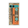 プレミアムスクエアケース［ RETORO CASSETTE TAPE - Skeleton Orange ］