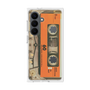 プレミアムスクエアケース［ RETORO CASSETTE TAPE - Skeleton Orange ］