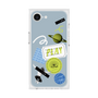 プレミアムスクエアケース［ Playful sticker - Dusty Blue ］