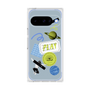 プレミアムスクエアケース［ Playful sticker - Dusty Blue ］