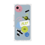 プレミアムスクエアケース［ Playful sticker - Dusty Blue ］
