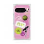 プレミアムスクエアケース［ Playful sticker - Dusty Pink ］