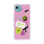 プレミアムスクエアケース［ Playful sticker - Dusty Pink ］