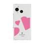 プレミアムスクエアケース［ LANVIN en Bleu Hearts Pink - ランバン ハート ピンク ］
