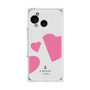 プレミアムスクエアケース［ LANVIN en Bleu Hearts Pink - ランバン ハート ピンク ］