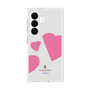 プレミアムスクエアケース［ LANVIN en Bleu Hearts Pink - ランバン ハート ピンク ］