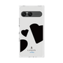 プレミアムスクエアケース［ LANVIN en Bleu Hearts Black - ランバン ハート ブラック ］