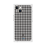 プレミアムスクエアケース［ Houndstooth Pattern Black with LANVIN en Bleu logo- ランバン 千鳥格子柄 ブラック ］