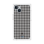プレミアムスクエアケース［ Houndstooth Pattern Black with LANVIN en Bleu logo- ランバン 千鳥格子柄 ブラック ］
