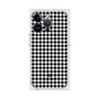 プレミアムスクエアケース［ Houndstooth Pattern Black with LANVIN en Bleu logo- ランバン 千鳥格子柄 ブラック ］