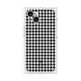 プレミアムスクエアケース［ Houndstooth Pattern Black with LANVIN en Bleu logo- ランバン 千鳥格子柄 ブラック ］