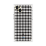 プレミアムスクエアケース［ Houndstooth Pattern Black with LANVIN en Bleu logo- ランバン 千鳥格子柄 ブラック ］