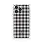 プレミアムスクエアケース［ Houndstooth Pattern Black with LANVIN en Bleu logo- ランバン 千鳥格子柄 ブラック ］