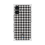 プレミアムスクエアケース［ Houndstooth Pattern Black with LANVIN en Bleu logo- ランバン 千鳥格子柄 ブラック ］