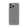 プレミアムスクエアケース［ Houndstooth Pattern Black with LANVIN en Bleu logo- ランバン 千鳥格子柄 ブラック ］