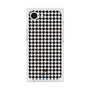 プレミアムスクエアケース［ Houndstooth Pattern Black with LANVIN en Bleu logo- ランバン 千鳥格子柄 ブラック ］