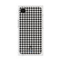 プレミアムスクエアケース［ Houndstooth Pattern Black with LANVIN en Bleu logo- ランバン 千鳥格子柄 ブラック ］