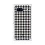 プレミアムスクエアケース［ Houndstooth Pattern Black with LANVIN en Bleu logo- ランバン 千鳥格子柄 ブラック ］