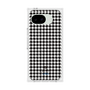 プレミアムスクエアケース［ Houndstooth Pattern Black with LANVIN en Bleu logo- ランバン 千鳥格子柄 ブラック ］