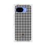 プレミアムスクエアケース［ Houndstooth Pattern Black with LANVIN en Bleu logo- ランバン 千鳥格子柄 ブラック ］