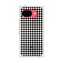 プレミアムスクエアケース［ Houndstooth Pattern Black with LANVIN en Bleu logo- ランバン 千鳥格子柄 ブラック ］