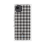 プレミアムスクエアケース［ Houndstooth Pattern Black with LANVIN en Bleu logo- ランバン 千鳥格子柄 ブラック ］