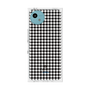 プレミアムスクエアケース［ Houndstooth Pattern Black with LANVIN en Bleu logo- ランバン 千鳥格子柄 ブラック ］