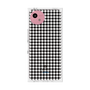 プレミアムスクエアケース［ Houndstooth Pattern Black with LANVIN en Bleu logo- ランバン 千鳥格子柄 ブラック ］