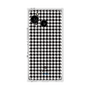 プレミアムスクエアケース［ Houndstooth Pattern Black with LANVIN en Bleu logo- ランバン 千鳥格子柄 ブラック ］
