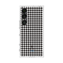 プレミアムスクエアケース［ Houndstooth Pattern Black with LANVIN en Bleu logo- ランバン 千鳥格子柄 ブラック ］