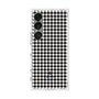 プレミアムスクエアケース［ Houndstooth Pattern Black with LANVIN en Bleu logo- ランバン 千鳥格子柄 ブラック ］