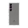 プレミアムスクエアケース［ Houndstooth Pattern Black with LANVIN en Bleu logo- ランバン 千鳥格子柄 ブラック ］