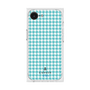 プレミアムスクエアケース［ Houndstooth Pattern Blue with LANVIN en Bleu logo- ランバン 千鳥格子柄 ブルー ］