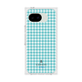 プレミアムスクエアケース［ Houndstooth Pattern Blue with LANVIN en Bleu logo- ランバン 千鳥格子柄 ブルー ］