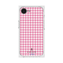 プレミアムスクエアケース［ Houndstooth Pattern Pink with LANVIN en Bleu logo- ランバン 千鳥格子柄 ピンク ］