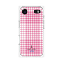 プレミアムスクエアケース［ Houndstooth Pattern Pink with LANVIN en Bleu logo- ランバン 千鳥格子柄 ピンク ］