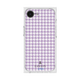 プレミアムスクエアケース［ Houndstooth Pattern Purple -with LANVIN en Bleu logo ランバン 千鳥格子柄 パープル ］