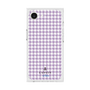 プレミアムスクエアケース［ Houndstooth Pattern Purple -with LANVIN en Bleu logo ランバン 千鳥格子柄 パープル ］